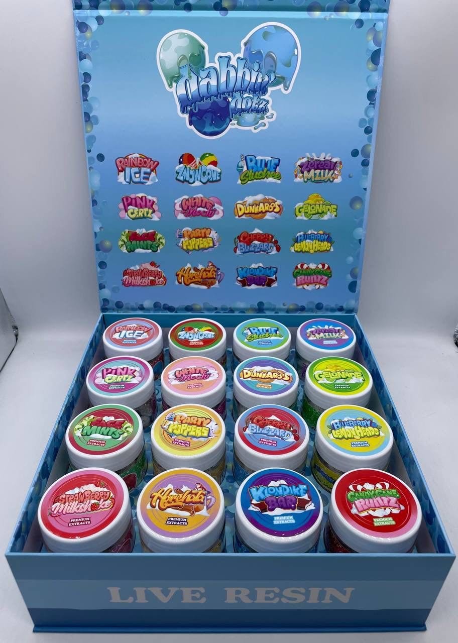 Dabbin Dotz Snowcaps 16 Strain Variety Pound Box | Super Fire Quality – Cannaldripsleaf