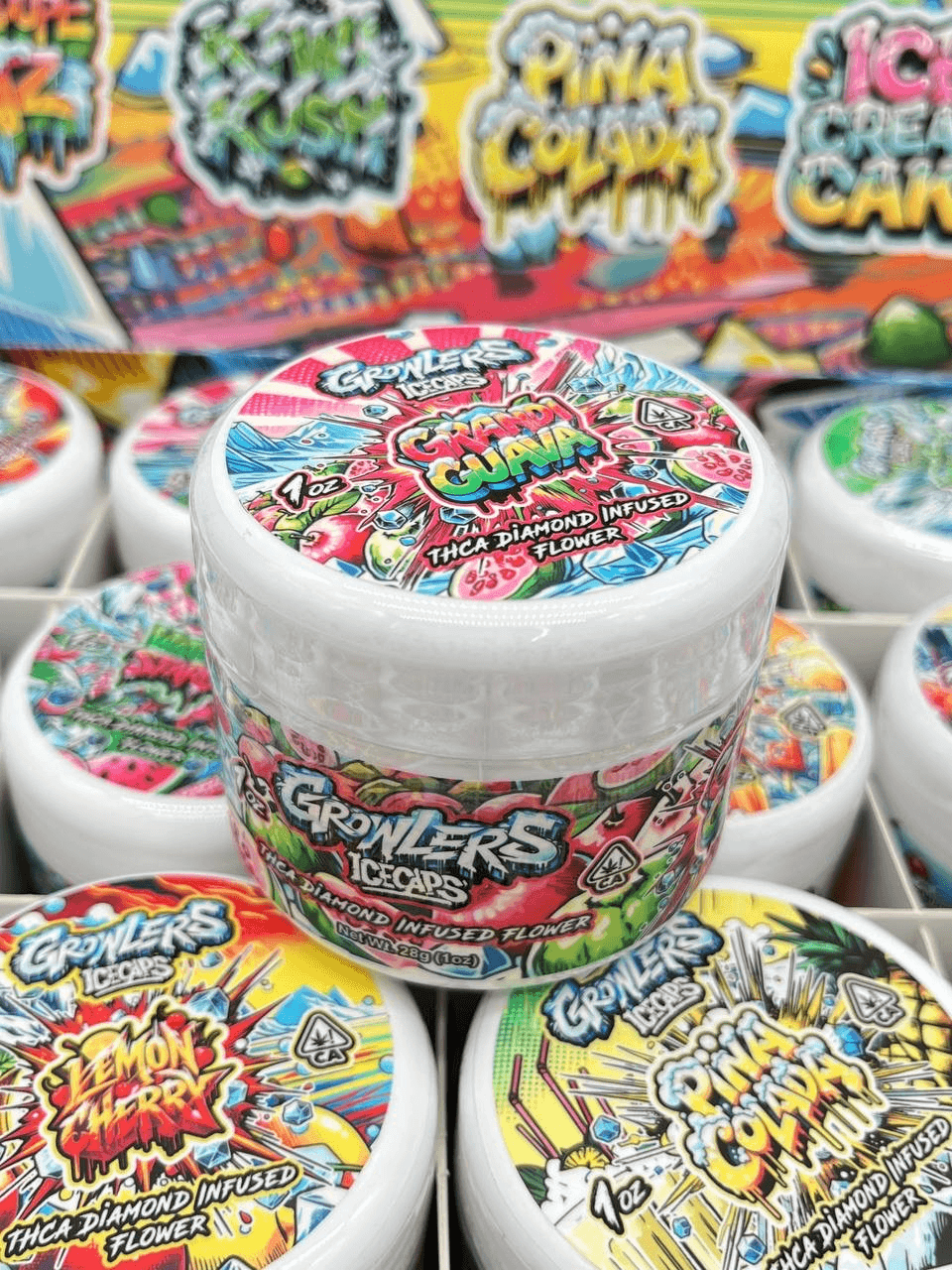 Growlers Icecaps THCA Infused Flower Pound Box | 16 Flavor Mix – CannalDripsLeaf Copy